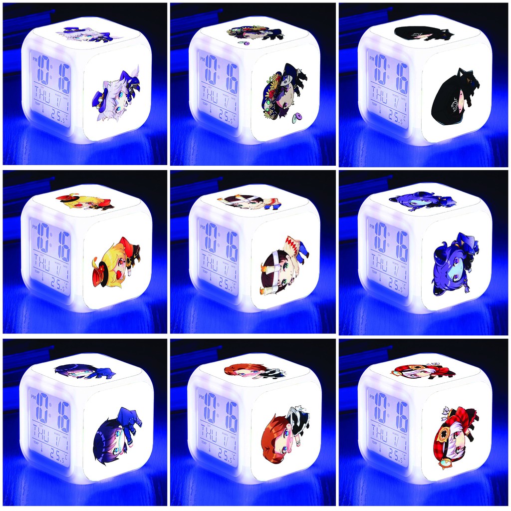 Đồng hồ báo thức để bàn in hình IDENTITY V NHÂN CÁCH THỨ 5 ver TREO game anime chibi LED đổi màu