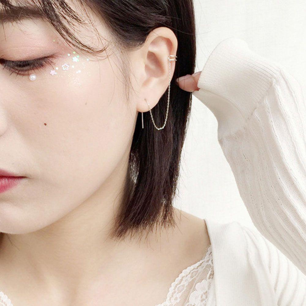 Bông Tai Dạng Kẹp Hình Tròn Phong Cách Hip Hop Thời Trang Cho Nữ