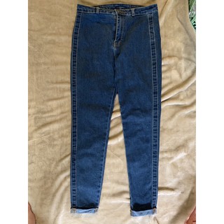áo sơ mi trăng h&m + quần bò mango sz S