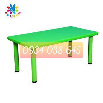 Bàn Nhựa Đúc Mầm Non Hình Chữ Nhật Nhập Khẩu