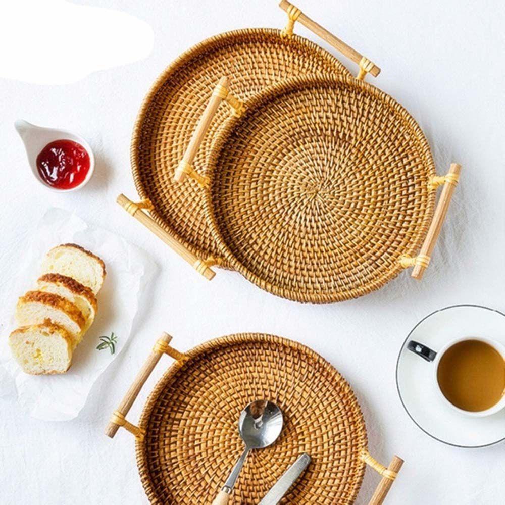 Khay Đựng Bánh Mì Đan Mây Thủ Công 3 Kích Thước Nhỏ Gọn Tiện Lợi