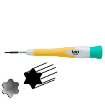 Tô vít chính xác tay cầm cách điện đầu hoa thị T3-T4-T5-T6-T7-T8 hãng Anex Nhật Bản