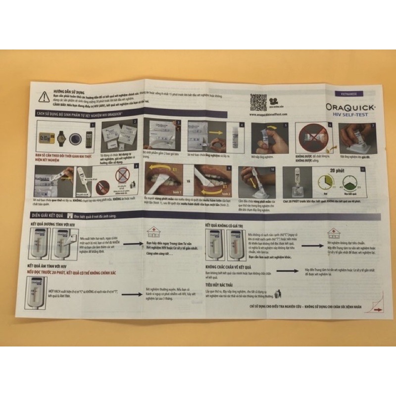 Que Test Nhanh Hiv Bằng Dịch Nước Bọt - Oral Quick An Toàn Chính Xác