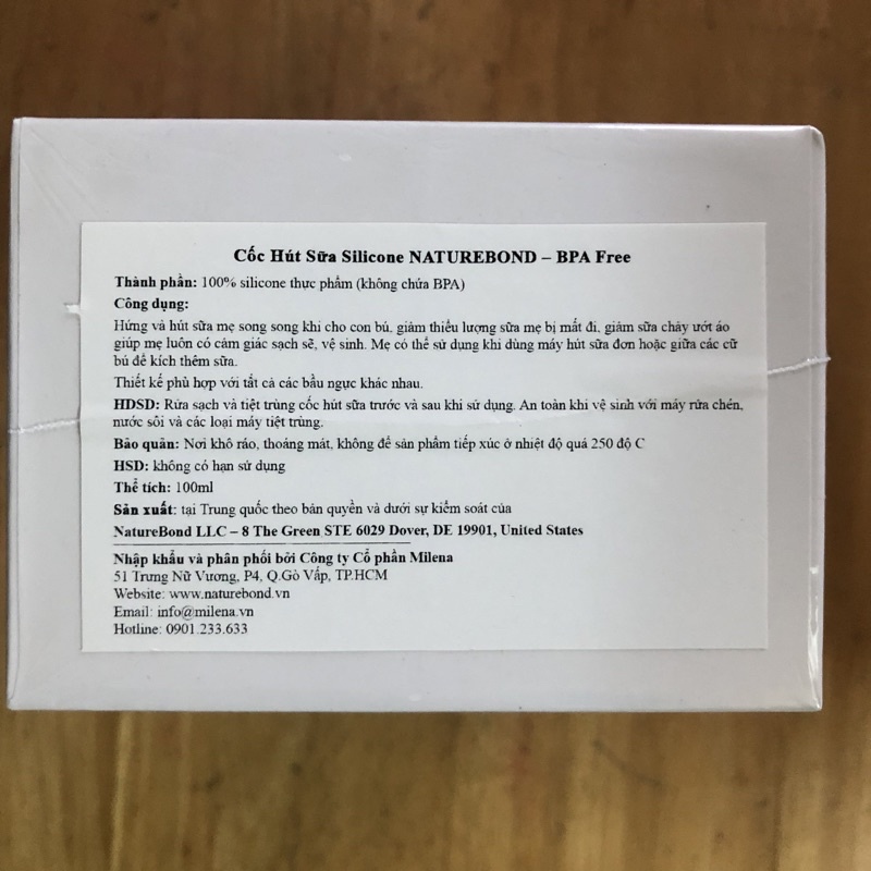 Cốc hứng sữa Silicon NatureBond USA New model 2020/ 2021 ( chính hãng )
