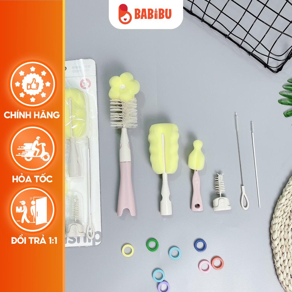 Cọ Rửa Bình Sữa YUHANG Bộ 6 Chi Tiết Cao Cấp Babibu - CRBS6
