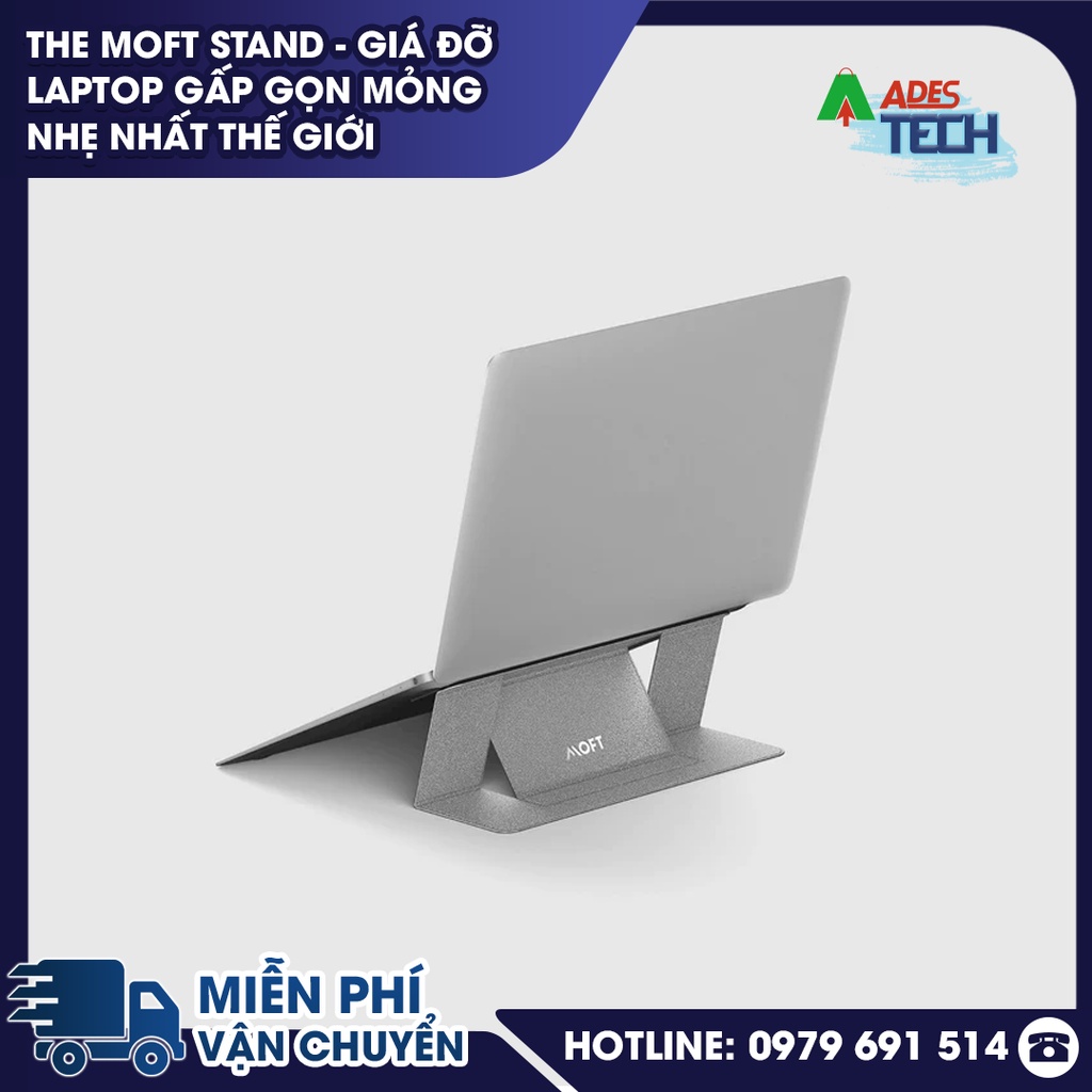 The Moft Stand - Giá Đỡ Laptop Gấp Gọn Mỏng Nhẹ Nhất Thế Giới - Bảo Hành Chính Hãng