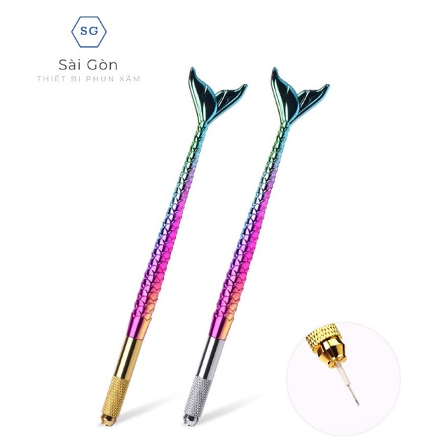 Cán Điêu Khắc Lông Mày Đuôi Cá, Cán Khắc Nàng Tiên Cá Siêu Sang Chảnh