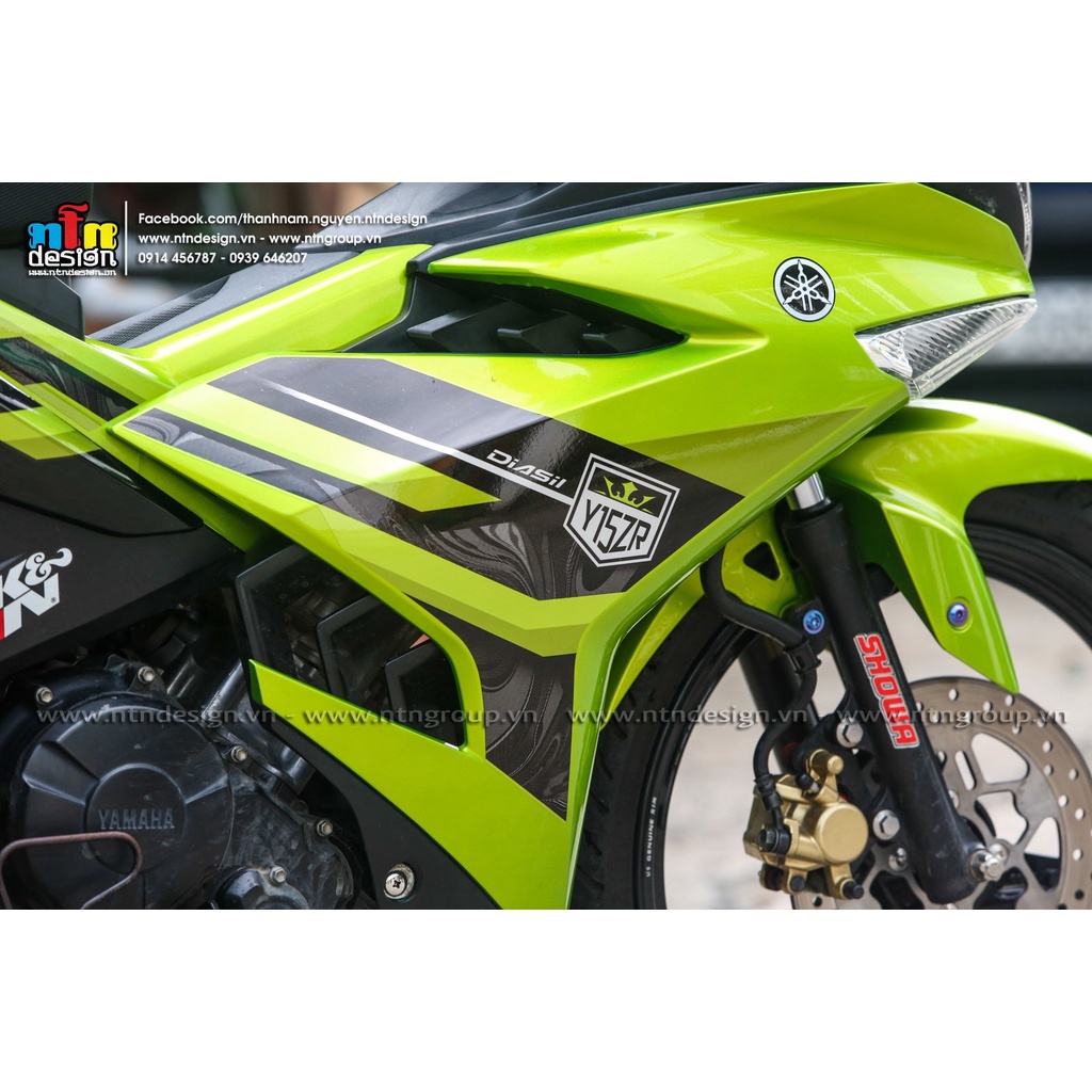 tem rời exciter 150 xanh đen mẫu mới 2022 , tem 3 lớp cao cấp