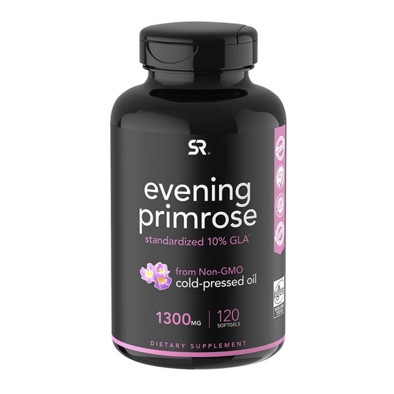 Dầu Hoa Anh Thảo Sports Research 1300mg of Cold-Pressed Evening Primrose Oil with 10% GLA 120 viên USA