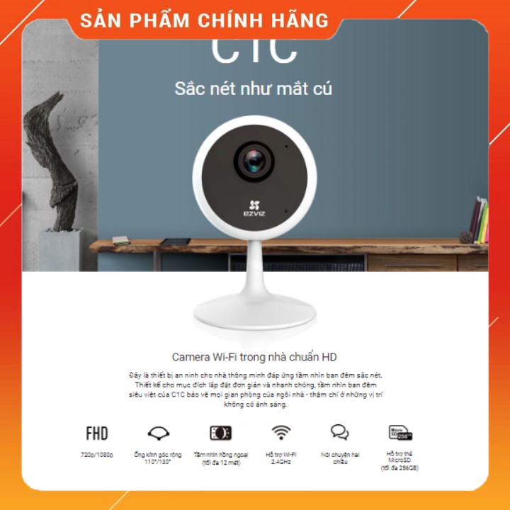 Camera IP Wifi EZVIZ C1C HD1080P Chính Hãng Bảo Hàng 24 Tháng