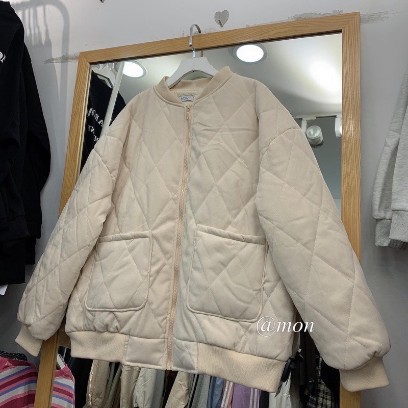 Áo phao bomber trần trám