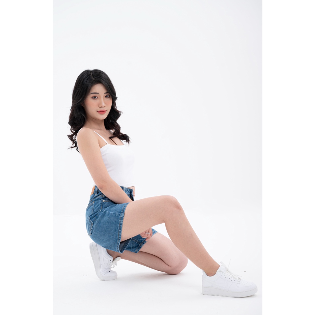 Áo croptop nữ hai dây thời trang YANDO-Chất liệu Thun thun borip - co giãn 2 màu Đen Trắng | BigBuy360 - bigbuy360.vn