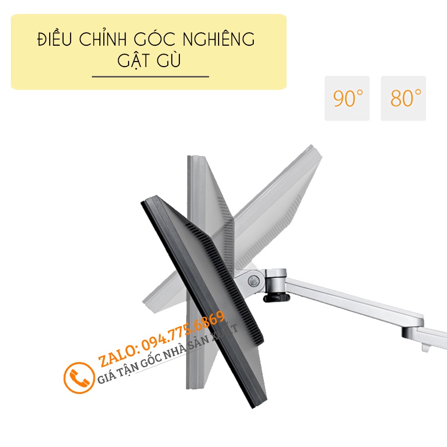 Giá Treo Màn Hình Máy Tính OA 3S 17 - 27 - 29 - 32 inch / Tay Treo Màn Hình Gắn Bàn Hợp Kim Nhôm [ Cao Cấp Hơn NB F80 ]