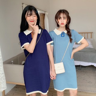 Đầm Len Dệt Kim Cổ Polo