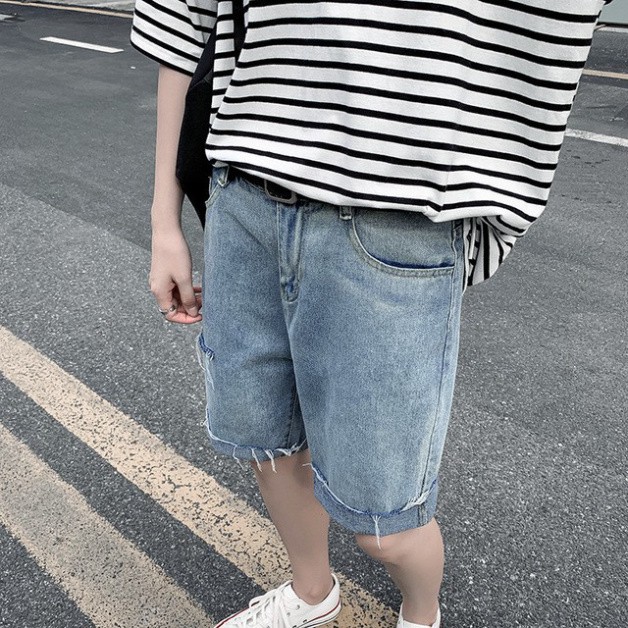 QUẦN SHORT JEAN RÁCH  QUẦN BÒ LỬNG  UNISEX NAM NỮ