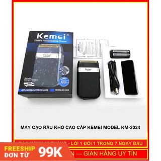 Máy cạo râu,cạo khô cao cấp kemei model km 2024