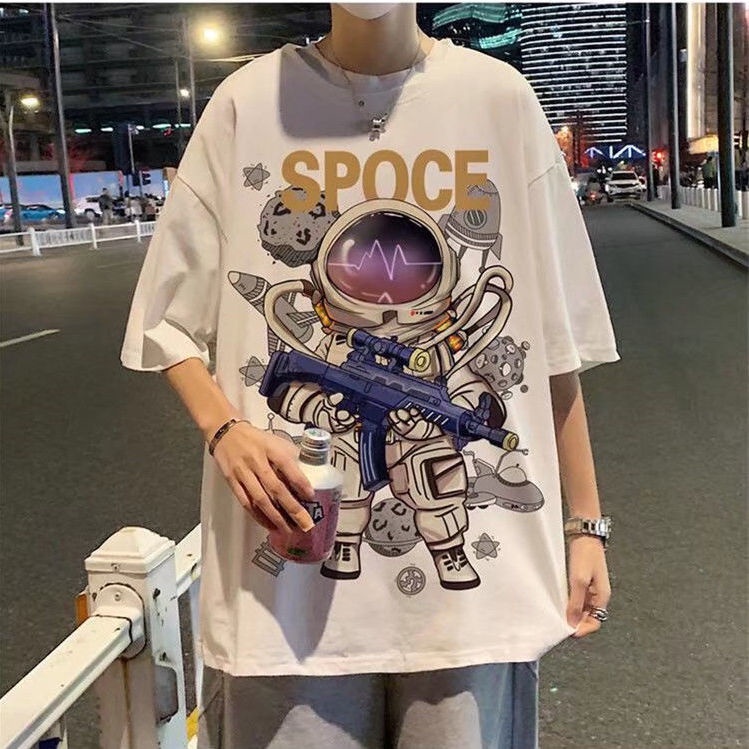 Set Đồ 2 Món Gồm Áo Tay Ngắn Và Quần Ngắn Dáng Rộng Thời Trang Phong Cách Hong Kong Cho Nam