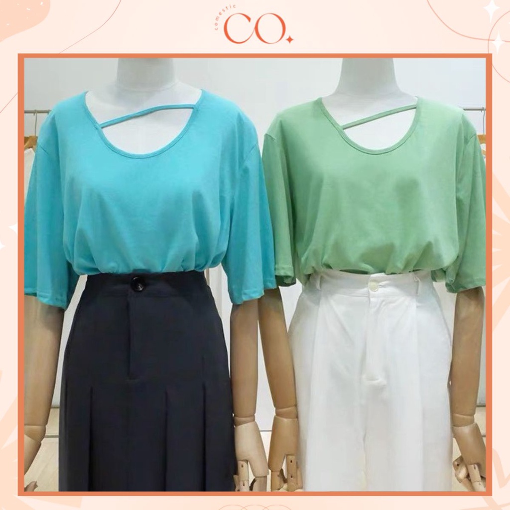 Áo sơ mi nữ dài tay KABICO form rộng oversize kiểu hàn basic màu trắng, xanh, vàng A9