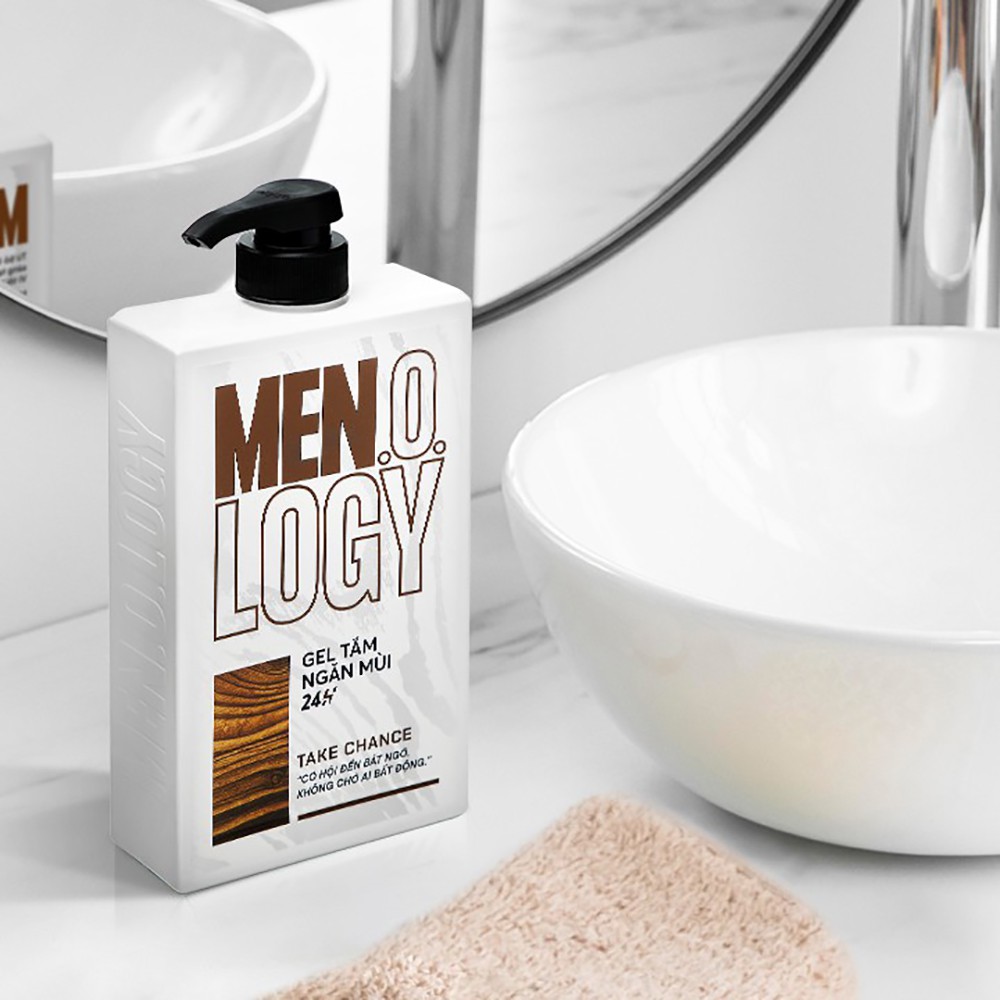 Gel Tắm Men.o.logy Take Chance Ngăn Mùi 24H Hương Xạ Hương và Hổ Phách 630ml