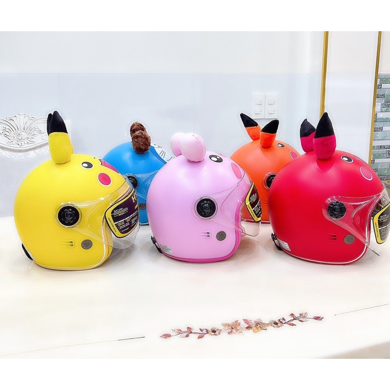 Mũ Bảo Hiểm Trùm Đầu 3/4 Napoli Trẻ Em Có Kính