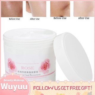 [Hàng mới về] Kem mát-xa da mặt 500ml chiết xuất hoa hồng dưỡng ẩm kiềm dầu nuôi dưỡng làn da