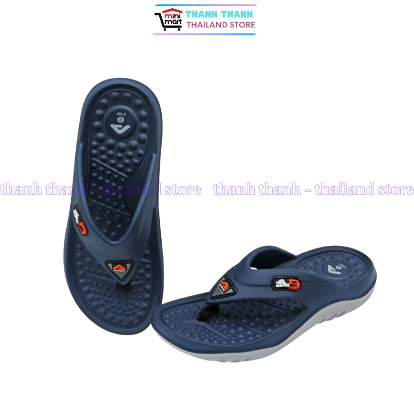 Dép Nam xỏ ngón Thái Lan Adda 5TD57, Dép đúc nguyên khối siêu bền, đế hạt massage