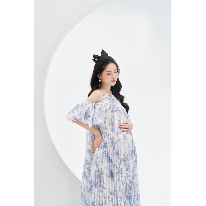 MONICA - Váy hoa mềm mại hiện đại cho mẹ bầu thương hiệu MEGAU