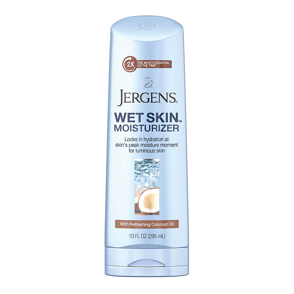 Dưỡng Thể dùng cho da ẩm ướt Jergens Wet Skin Body Moisturizer with Nourishing 295ml (Mỹ)