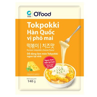 Bánh gạo Tokpokki Hàn Quốc Vị Phô Mai O' Food Gói140G