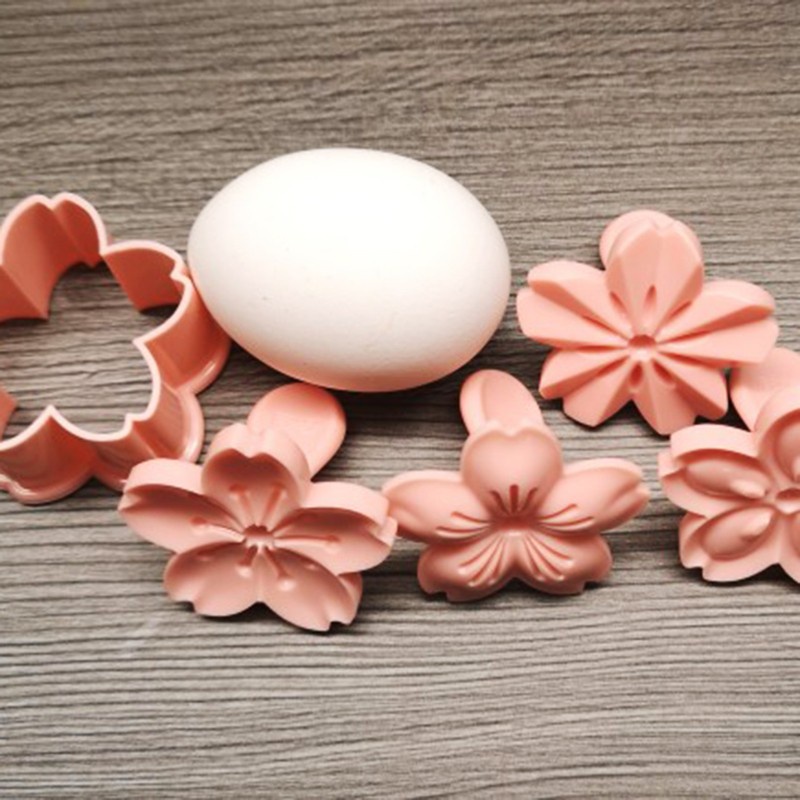 Set 5 khuôn cắt làm bánh quy hình hoa anh đào