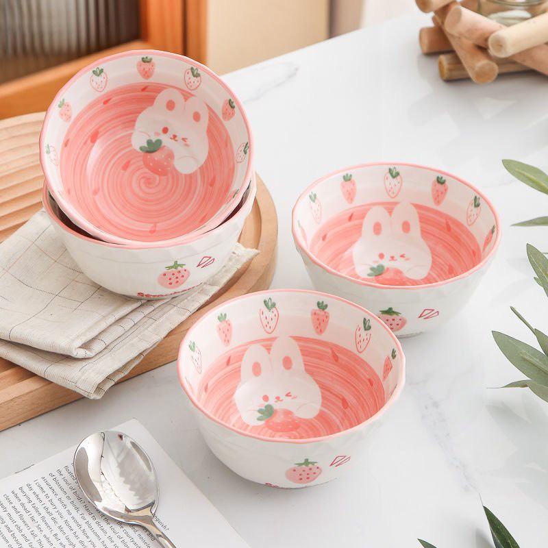 Bộ đồ ăn hoạ tiết dâu tây dễ thương cho trẻ em. HÀNG CÓ SẴN