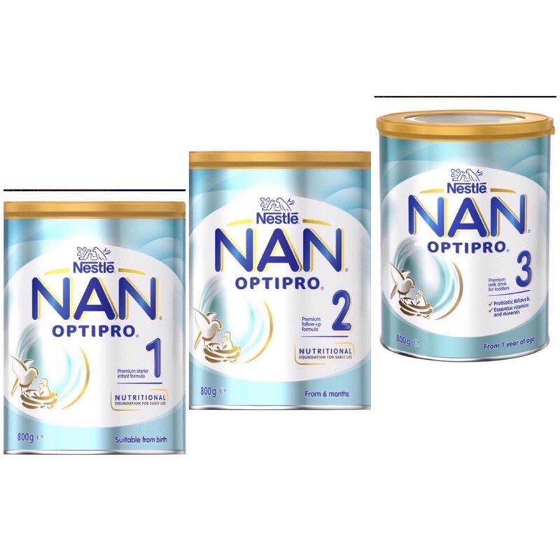 Sữa Nan Optipro ÚC Số 1 - 2 - 3  Loại 800g [Date 2022]