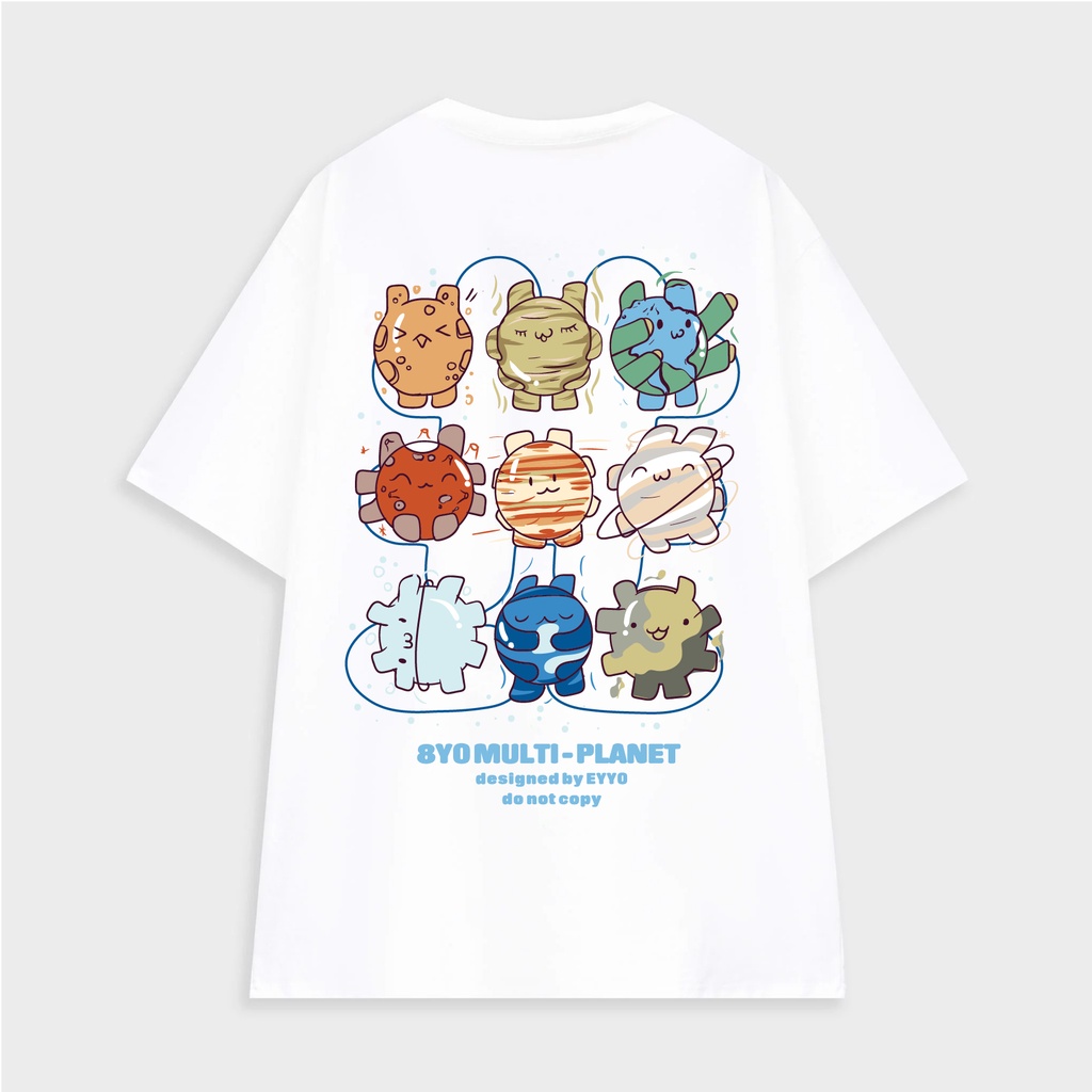 Áo thun 8YO Multi Planet Tee ver2.0 - Trắng