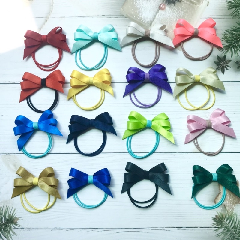 Set 100 dây cột tóc nơ giá rẻ