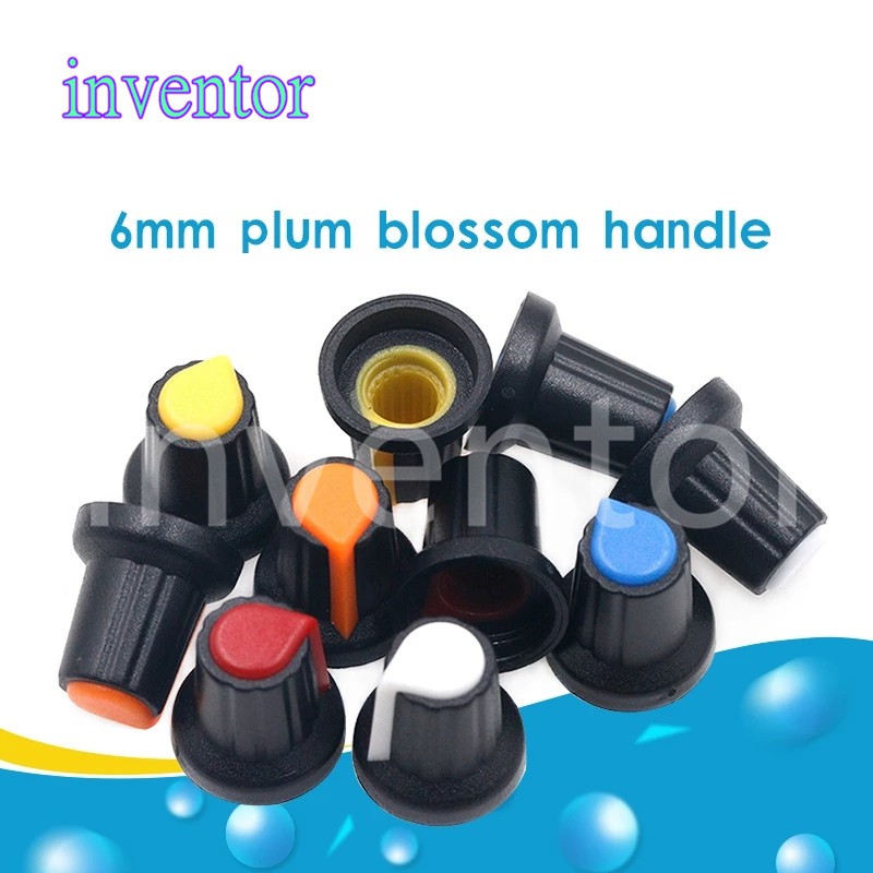 Nắp Vặn Chiết Áp Lõi Đồng Wh148 15x17mm Lỗ Trục 6mm AG2 Màu Vàng Cam Xanh Dương Trắng Đỏ