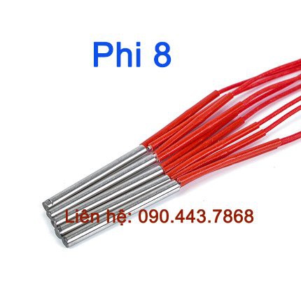 Phi12 thanh gia nhiệt đốt nóng, điện trở một đầu , điện áp 220V