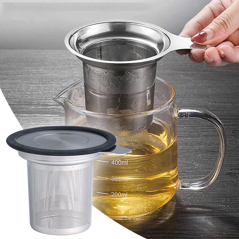 Dụng Cụ Lọc Trà Bằng Thép Không Gỉ Có Nắp