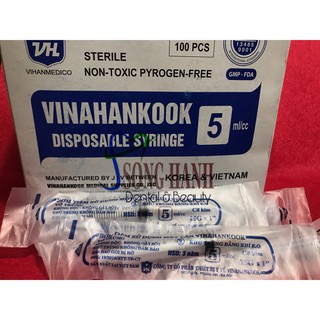 Bơm tiêm 5ml/cc Vinahankook (Hộp 100 cái)