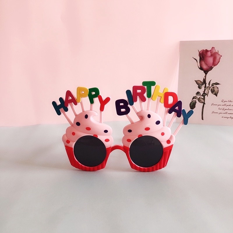 Kính Sinh Nhật Happy Birthday Chụp Hình Sinh Nhật Vui Nhộn Trang Trí Sinh Nhật - Kem Shop K88