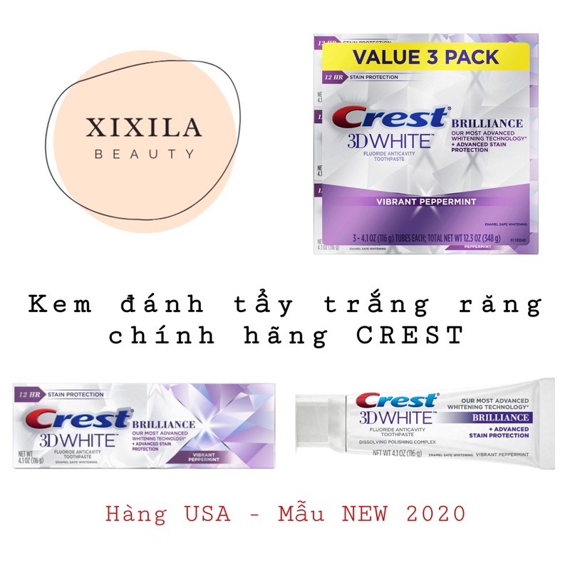 Hàng Mỹ - Kem đánh răng Crest 3D White Brilliance làm trắng răng vượt trội | BigBuy360 - bigbuy360.vn