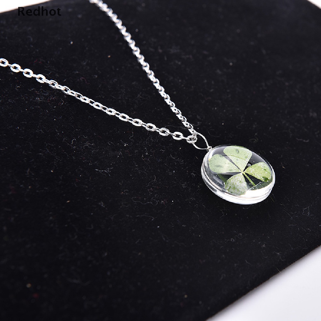 Vòng cổ Mặt Cỏ Bốn Lá Màu Xanh Lá Mới