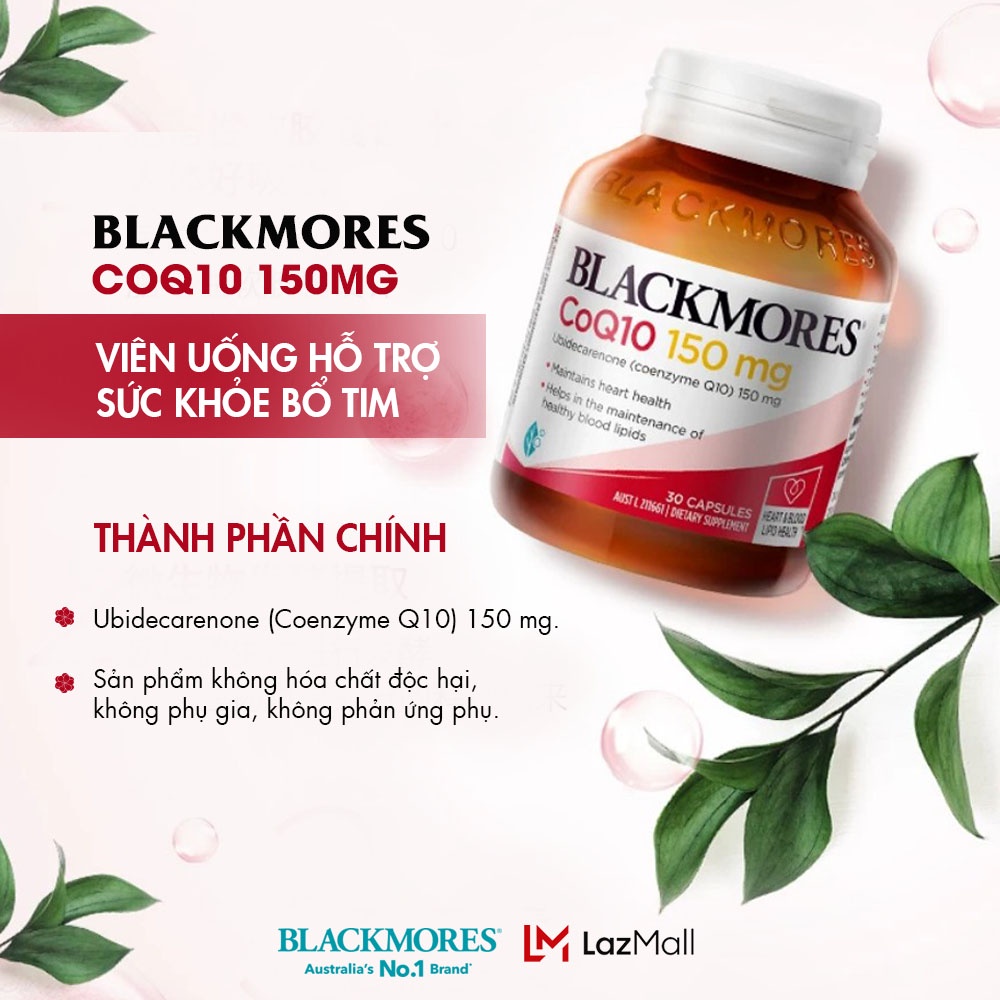 Viên Uống Bổ Tim CoQ10 Blackmores 300mg và 150mg (30 Viên)