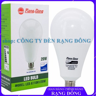[HÀ NỘI]Bóng Đèn LED BÚP TRÒN 20W Rạng Đông, Chip LED SAMSUNG, Bảo Hành 24 Tháng