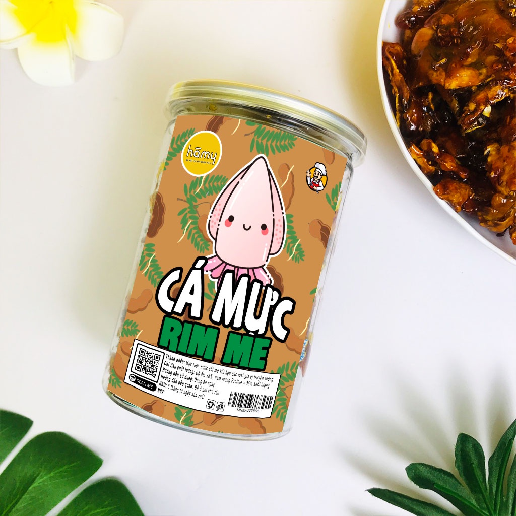 Mực rim me Đà Nẵng hũ 300g đồ ăn vặt Hà My