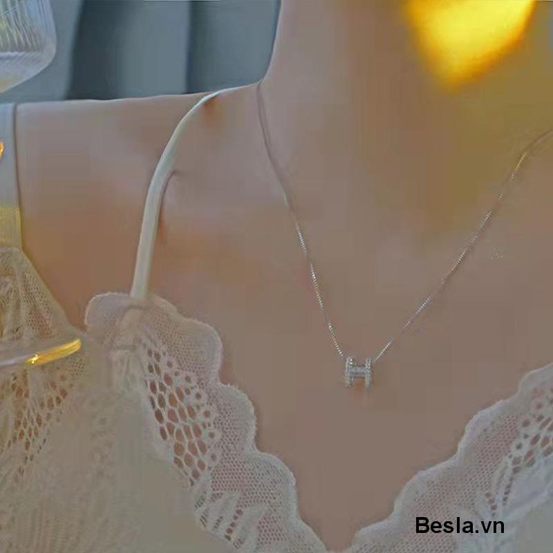 Vòng cổ mặt chữ H thiết kế đơn giản thời trang cho nữ