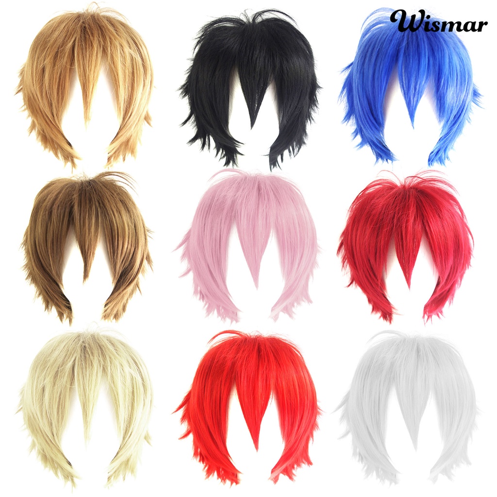 Tóc Giả Ngắn Cosplay Anime Sợi Chịu Nhiệt Cao Có Thể Điều Chỉnh Cho Nam
