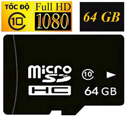 Thẻ nhớ 64GB Micro SD C10 Hữu Dụng 59GB tốc độ cao chuyên dùng cho camera