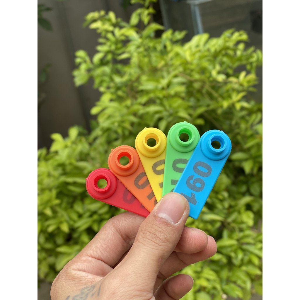 Thẻ đeo tai bò, dê, heo Dương Ninh - Loại có số - TT06