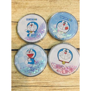 Gương trang điểm mini 2 mặt kim tuyến tròn hình Mèo Trắng SakuraShop