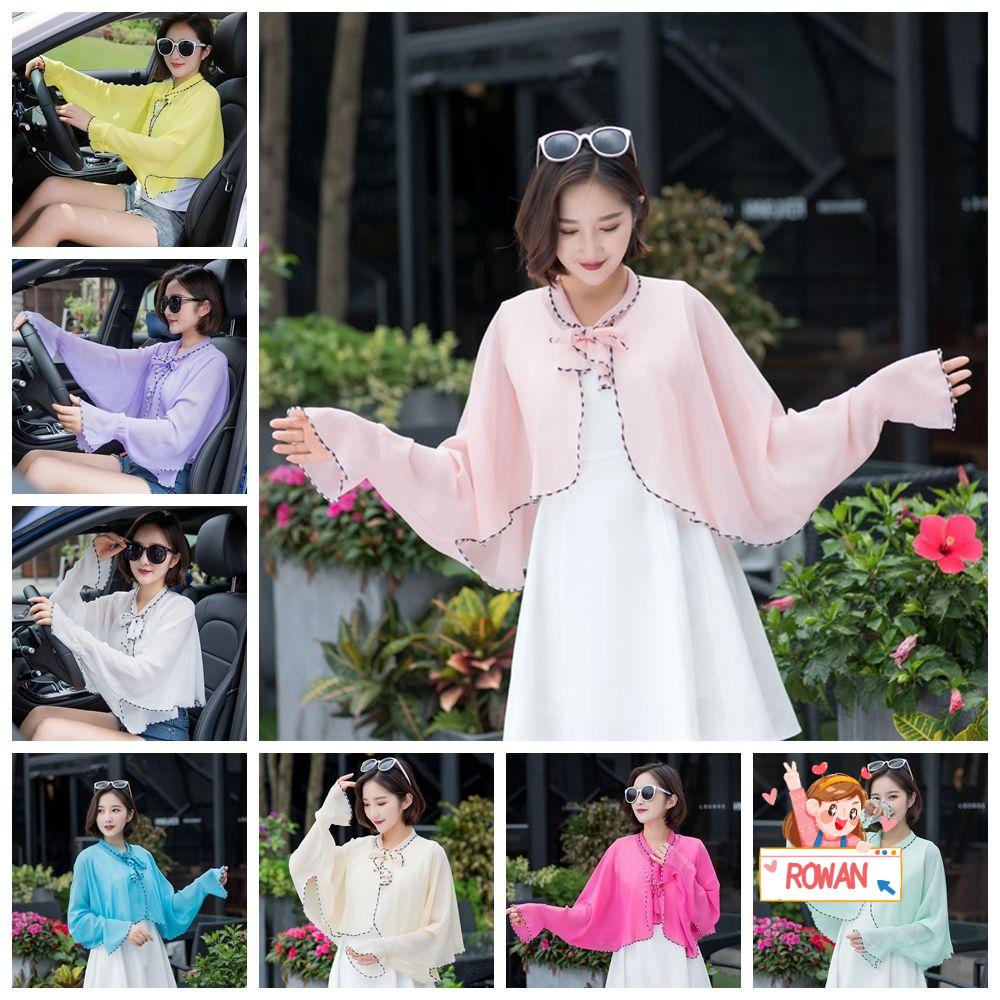 Rowans Khăn Choàng Cánh Tay Chất Liệu Chiffon Thời Trang Cho Nữ